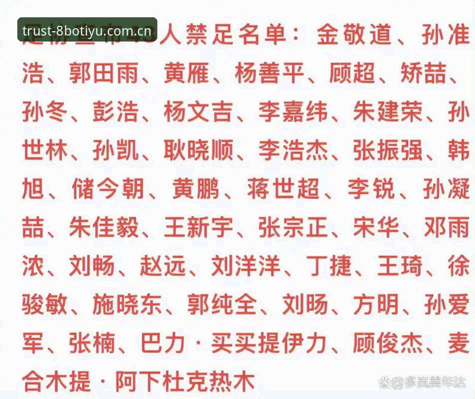 中国足协第三批禁足名单最新动态:17人终身禁足,48人遭重罚,行业震荡持续发酵